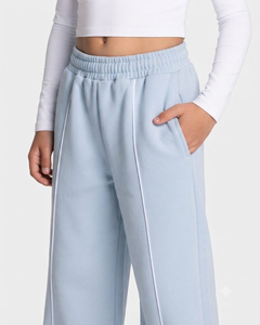 Ensemble de survêtement pour garçons, bleu ciel, coupe oversize, avec sweat à capuche en molleton de coton et pantalon de survêtement à jambes larges, personnalisable (Contrastline), Fabricant OEM & ODM - Product Image 5