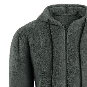 Premium Warm <b>Sherpa</b> <b>Fleece</b> Hoodie Men Women Custom Soft Plush Winter Hooded Zipper Sweatshirt Casual Streetwear Print - Product Image 2
