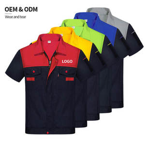 Pantalones de Trabajo, Uniformes de Trabajo, Directo de Fábrica, Chaqueta de Trabajo Transpirable de Primavera de Poliéster y Algodón, Traje de Construcción Personalizado, Overoles para Automóvil - Product Image 1