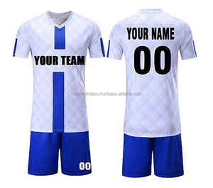Uniformes de Fútbol de Alta Calidad con Impresión Digital, 100% Poliéster, Manga Corta, Ropa de Equipo con Logotipo Personalizado, Secado Rápido y Transpirable - Product Image 1