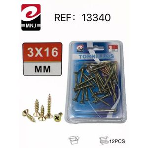 3*16MM Fissaggi e Clip Auto, Viti in Fibra - Product Image 1