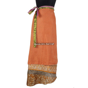 Indian Silk <b>Wrap</b> <b>Skirts</b> and Dresses Online Long <b>Wrap</b> <b>Skirts</b> Manufacturer Wholesaler From Jaipur - Product Image 3