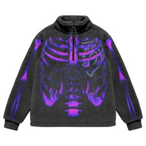 Chaqueta Bomber Sherpa de último estilo 2025 con tela y diseño personalizados, servicio OEM disponible con cuello levantado para invierno - Product Image 2