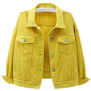 Chaqueta vaquera recortada para mujer Chaqueta vaquera informal de manga larga con dobladillo deshilachado rasgado Fabricantes Sialkot Pakistán Proveedor verificado - Product Image 1