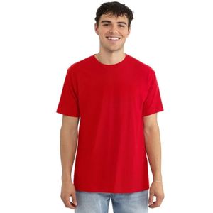 <b>Red</b> Mens Plain Crew Neck Short Sleeve T Shirt Soft Cotton Casual Oversized Tee Breathable Summer Streetwear Custom Wholesale <b>Top</b> - Product Image 1