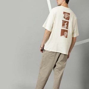 Camiseta de Algodón para Hombre, Diseño Casual Transpirable, Logotipo Estampado en la Parte Delantera, Cuello Redondo, Manga Corta, Talla Grande - Product Image 2