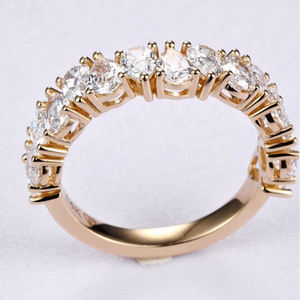 AMBER JEWELS Anillo de compromiso y boda unisex con rostro de Cristo, moissanita, chapado en oro rosa, engaste pavé, estilo hip-hop, joyería - Product Image 3