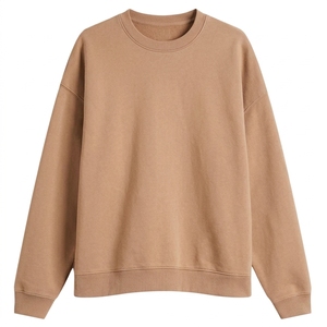 Sweat-shirts et sweats à capuche OEM épais pour femmes et unisexe, sweats à col rond personnalisés avec logo brodé - Product Image 4