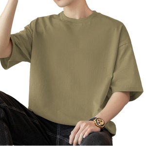 เสื้อยืดโอเวอร์ไซส์ทรงหลวมสำหรับผู้ชายและผู้หญิง เสื้อยืดลำลองผ้าฝ้าย ระบายอากาศได้ดี เสื้อผ้าแฟชั่นฤดูร้อนสไตล์ยุโรปและอเมริกา - Product Image 1