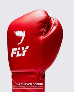 Gants de boxe en cuir de vachette véritable de haute qualité, sur mesure, rouge, à lacets, pour la boxe et l'entraînement, vente en gros OEM. - Product Image 2