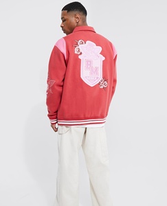 Chaqueta de béisbol de lana de alta calidad de fabricante OEM logotipo personalizado Boxy Letterman Varsity invierno chenilla talla grande de punto - Product Image 3