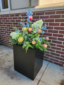 Modern <b>Rectangular</b> Iron Metal Durable Eco-Friendly Lightweight Planter Outdoor Indoor Flower <b>Pot</b> Decorative Garden Planter Box - Product Image 4