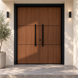 Puerta Batiente de Doble Ranura con Núcleo de Madera Maciza de Lujo GA-51L - Product Image 5