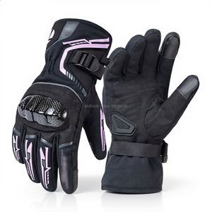 Gants de moto en cuir personnalisés avec fibre de carbone, imperméables pour l'hiver, unisexes - Product Image 6