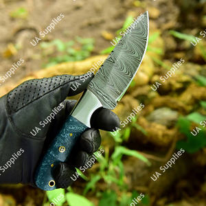 Cuchillo de Caza de Acero de Damasco Hecho a Mano de Alta Calidad, Directo de Fábrica, Personalizable, con Soporte OEM, Venta al Por Mayor - Product Image 3