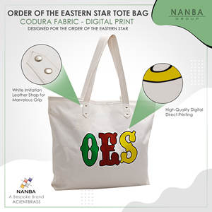 Sac fourre-tout blanc OES – Sac à bandoulière en Codura et polyvinyle avec portefeuille assorti |   Matériau imperméable et design d'emblème OES - Product Image 3