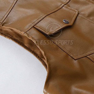 Chaleco de Cuero para Hombre, Nuevo Modelo, a la Moda, Resistente al Viento, Venta Caliente - Product Image 5