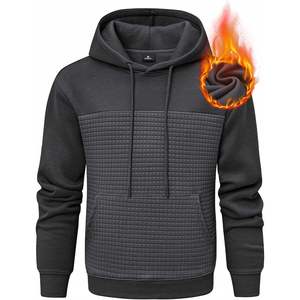 Sudadera con Capucha Informal de Algodón para Hombre, Personalizada, de Manga Larga, con Cordón, Felpa, Estilo Waffle, con Bolsillos Antiarrugas, Talla XXS - Product Image 6