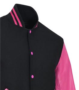 Vestes universitaires d'hiver de style américain haut de gamme avec logos personnalisés, broderie sur le devant, manches en cuir 100 % laine de haute qualité, unisexe - Product Image 2