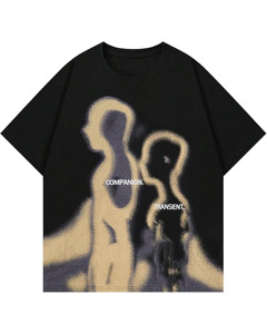 T-shirt en tricot pour homme de qualité supérieure, col rond, coupe ample, manches courtes, respirant, 100% coton, 300 grammes, personnalisable - Product Image 1