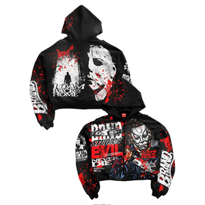 Hoodie court zippé personnalisé en molleton 100 % coton, coupe oversize, style streetwear, écologique, respirant, OEM - Product Image 3