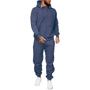 Super Quality Men's Stylish 100% Polyester <b>Hooded</b> Tracksuit Breathable Winter Clothing with Custom Logo and Drawstring Closure - Product Image 1