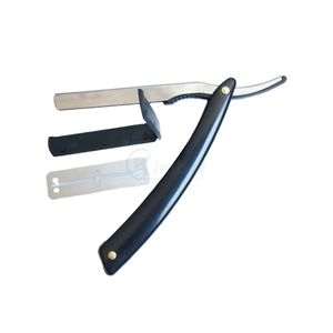 Rasoir droit noir moderne, outil de rasage professionnel pour barbier, rasoir en acier inoxydable, fournisseur OEM ODM - Product Image 2