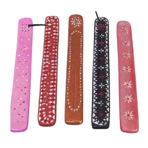 Hand made designer eco freindly Lac & mirror work incense <b>stick</b> holder and ash catcher Room aroma - Product Image 4
