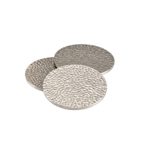 Ensemble de sous-verres en laiton ondulé moderne de luxe pour boissons, logo personnalisé, forme organique, sous-verres en métal, écologiques, faits à la main, ROYAL HOME