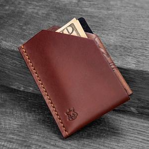 Genuine Leather Custom Logo <b>Card</b> <b>Holder</b> Portable RFID Blocking Credit <b>Card</b> Case Slim Business <b>Wallet</b> LCH-0189 - Product Image 1