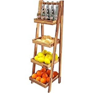 <b>Rustic</b> Acacia Wood Ladder <b>Shelf</b> | Wholesale Wooden Wall <b>Shelves</b> - Product Image 4