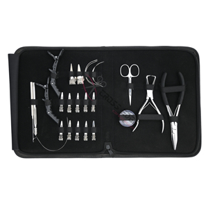 Hair Extension Tools Kit with Hair Extension Crimper Bead Opening Tool Salon Sectioning <b>Clips</b> Beads box & Installation <b>Hook</b> loop - Product Image 6