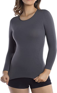 T-shirt de compression à manches longues léger et respirant pour femmes adultes, coupe ajustée, imprimé personnalisé, écologique, collection Printemps - Product Image 3