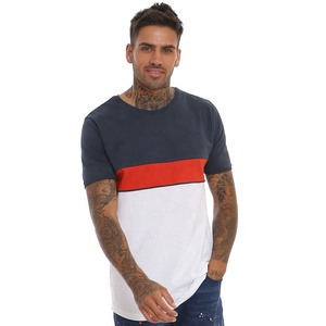 เสื้อยืดคอกลมลายทางแขนพอดีตัว, เสื้อยืดผ้าฝ้ายแฟชั่นสำหรับฤดูร้อนเสื้อยืดฝึกซ้อมเสื้อยืดลำลองพรีเมี่ยม100% - Product Image 3