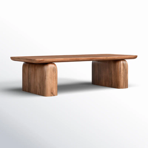 New Modern Solid Mango Wooden <b>Rounded</b> Edges Top <b>Folding</b> Legs Handmade Durable Eco-Friendly Portable Luxury Style Coffee <b>Table</b> - Product Image 3