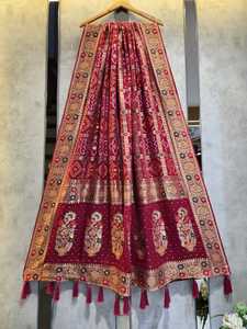 Dupatta de viscosa georgette pura de la mejor calidad y precio, ligera, fluida, étnica, para mujeres, para fiestas y bodas, venta al por mayor, OEM, exportación. - Product Image 5