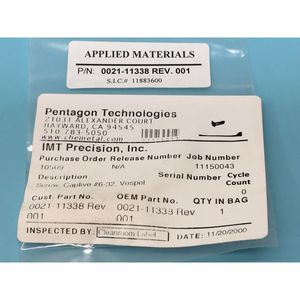 AMAT 0021-11338 Tornillo cautivo # 6-32, VESPEL - Equipo y Piezas de Semiconductores de Confianza de Marca Global - Product Image 1