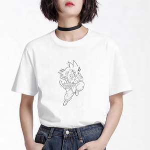 Camiseta de Verano Moderna para Mujer, Nuevo Estilo con Mangas Cortas, Informal, Holgada, de Longitud Media, Top Versátil - Product Image 1