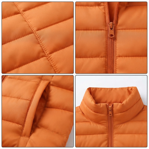 Women Puffer Vest Lightweight Quilted Sleeveless Jacket Warm Winter Outerwear Casual <b>Stand</b> Collar Zip Up Vest for Outdoor Travel - Product Image 6