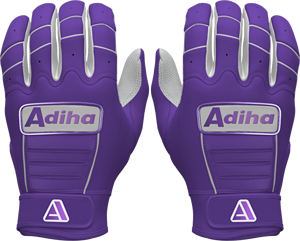 Gants de frappe de baseball légers, durables, doux au toucher, en cuir de qualité supérieure, antidérapants, avec fermeture auto-agrippante, couleur violette - Product Image 1