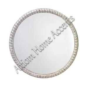 Intricate Handcrafted Iron <b>Wall</b> <b>Mirror</b> with Modern Design for Hallway or Bedroom Accent Decorative Use Axiom Home - Product Image 6