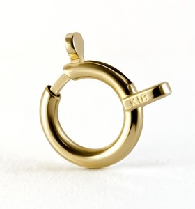 Fermoir de luxe en or massif 18 carats Au750 du Japon, accessoires et composants de bijouterie, fermoir à ressort, fermoir mousqueton - Product Image 1