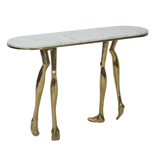 Modern Brass <b>Console</b> <b>Table</b> with Marble Top Contemporary Living Room Furniture Handmade Entryway Decorative Side <b>Table</b> - Product Image 4