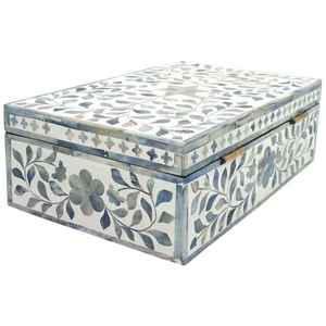 Caja de Regalo de Joyería con Incrustaciones de Hueso, Hecha a Mano en India, Ecológica, con Forma Geométrica - Precio de Fábrica al por Mayor - Product Image 6