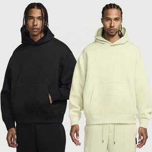 Ventes en gros de sweats à capuche d'hiver pour hommes de haute qualité, sur mesure, grande taille, uni, luxe, coupe classique, mélange polyester/coton, écologique, 340g - Product Image 2