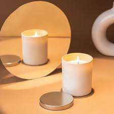 Pot à bougie en métal blanc et noir avec couvercle, pour décoration de table, maison, Noël, mariage, porte-bougie décoratif - Product Image 2