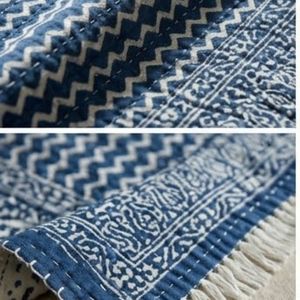 Natural Cotton Sanganer Kantha Queen Size Throws Hand Block Printed Large Width Handmade Indian <b>Quilt</b> <b>Bedding</b> Home Decor Bulk - Product Image 6
