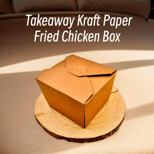 Cajas para llevar hamburguesas a prueba de fugas con impresión de logotipo personalizado, caja de embalaje de alimentos de papel kraft de calidad alimentaria para llevar. - Product Image 1