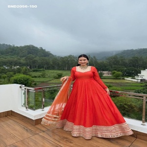 High Quality Roman Silk with Embroidery Lace-Real <b>Mirror</b>-Cording Lace work Floor-Length Gown-Pant-Net Dupatta Set Woman Fashion - Product Image 1