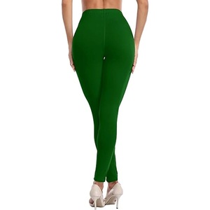 New Women's <b>High</b> Waist <b>Shine</b> Green <b>Leggings</b> No Yoga Pants for Sports Fitness Cropped Trousers for Gym Use OEM - Product Image 5